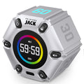 Printers Jack Pomodoro Timer Productivity Cube Timer Visual Focus Timer Mute & Vibration & Adjustable Sound Alert for Office ADHD Study Work 3/5/10/25/30/60min & Custom Countdown - Silver