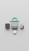 Modular travel charging kit with aluminum case