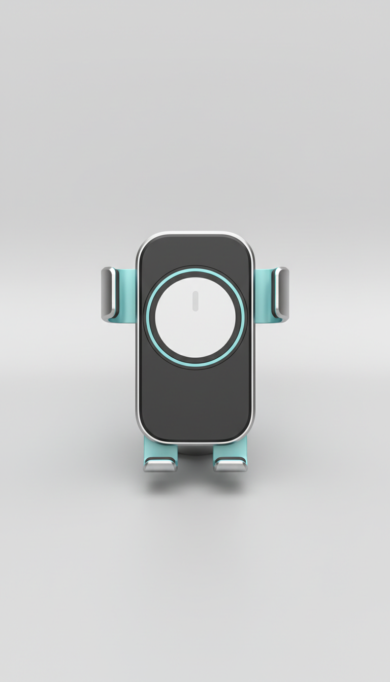 Automotive wireless phone mount with auto-align sensor