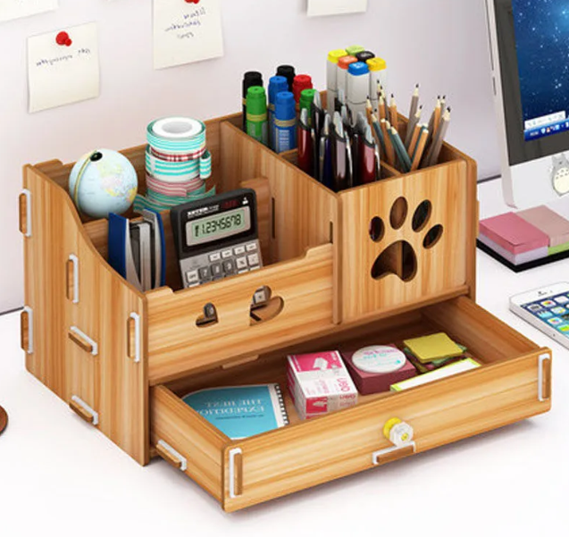 Wooden Desktop Organizer