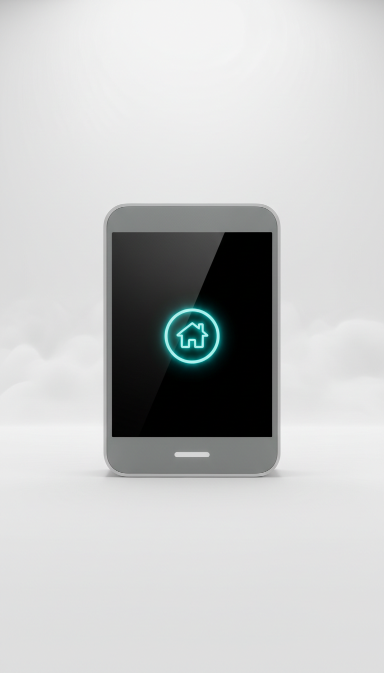 Smart home automation hub with glass touch interface