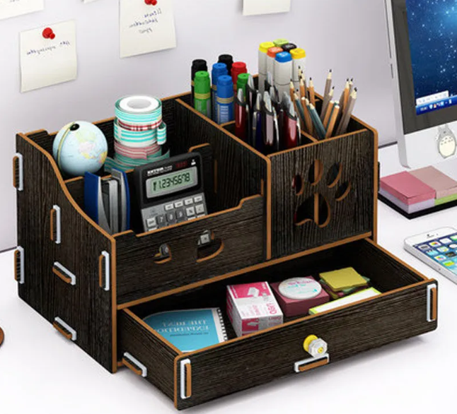 Wooden Desktop Organizer