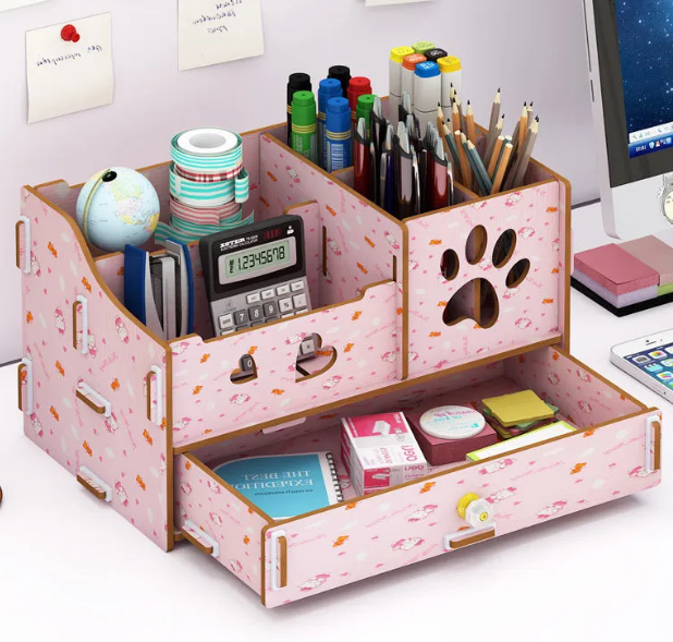 Wooden Desktop Organizer
